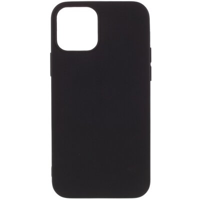 Szilikon hátlapvédő telefontok (matt), Fekete [Apple iPhone 12 Pro]