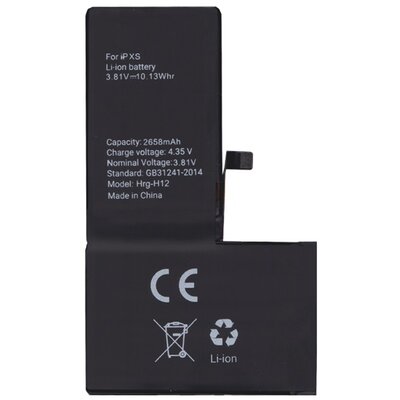 Akkumulátor, utángyártott 2658 mAh LI-Polymer (616-00514 kompatibilis) [Apple iPhone XS 5.8]