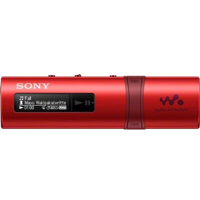 Sony NWZB183FR.CEW piros MP3 lejátszó FM rádióval
