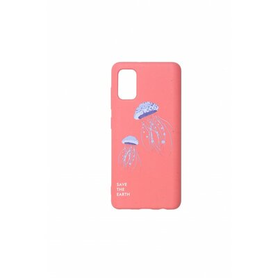 GoGreen biológiailag lebomló környezetbarát hátlapvédő telefontok - Samsung Galaxy A41, Korall, Medúza mintával