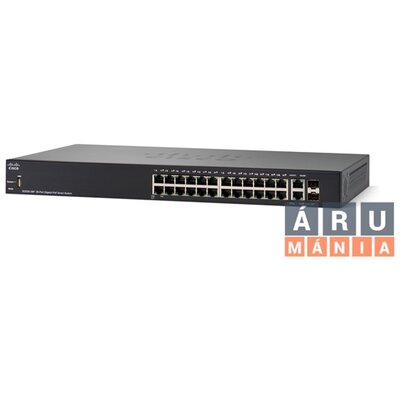 Cisco SG250-26P 24port GbE LAN 2x GbE SFP Smart menedzselhető PoE switch