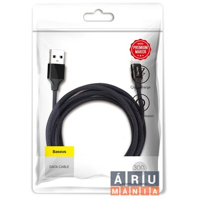 Baseus Yiven 1,5A 3m fekete Apple Lightning kábel