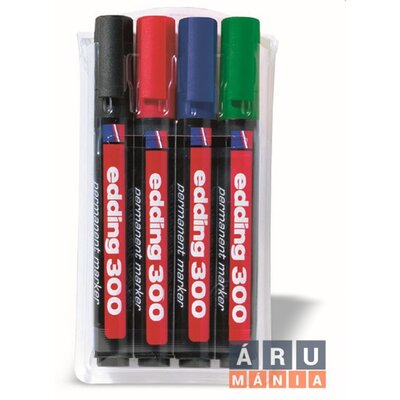 Edding 300 4db-os vegyes színű permanent marker készlet