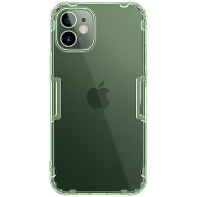 Nillkin Nature szilikon hátlapvédő telefontok (közepesen ütésálló, légpárnás sarok, 0.6 mm, ultravékony), Zöld [Apple iPhone 12 mini]