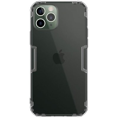 Nillkin Nature szilikon hátlapvédő telefontok (közepesen ütésálló, légpárnás sarok, 0.6 mm, ultravékony), Szürke [Apple iPhone 12 Pro Max]