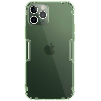 Nillkin Nature szilikon hátlapvédő telefontok (közepesen ütésálló, légpárnás sarok, 0.6 mm, ultravékony), Sötétzöld [Apple iPhone 12 Pro Max]