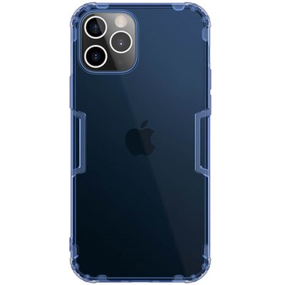 Nillkin Nature szilikon hátlapvédő telefontok (közepesen ütésálló, légpárnás sarok, 0.6 mm, ultravékony), Sötétkék [Apple iPhone 12 Pro Max]