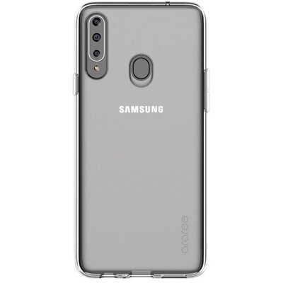 Szilikon hátlapvédő telefontok (közepesen ütésálló, légpárnás sarok), Átlátszó [Samsung Galaxy A20s (SM-A207F)]