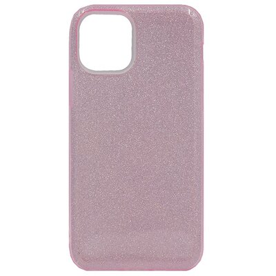 Szilikon hátlapvédő telefontok (műanyag belső, csillogó hátlap), Rózsaszín [Apple iPhone 11 Pro]