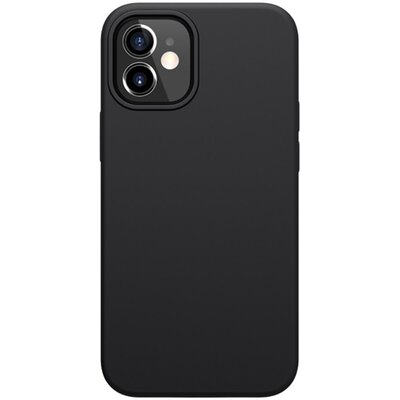 Nillkin Flex Pure szilikon hátlapvédő telefontok (gumírozott), Fekete [Apple iPhone 12 mini]