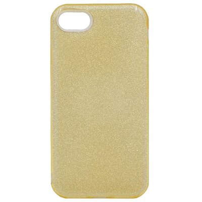 Szilikon hátlapvédő telefontok (műanyag belső, csillogó hátlap), Arany [Apple iPhone 7 4.7, Apple iPhone 8 4.7, Apple iPhone SE (2020)]