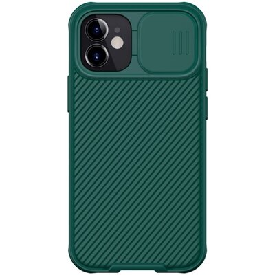 Nillkin Camshield Pro szilikon hátlapvédő telefontok (közepesen ütésálló, műanyag hátlap, kamera védelem), Zöld [Apple iPhone 12 mini]