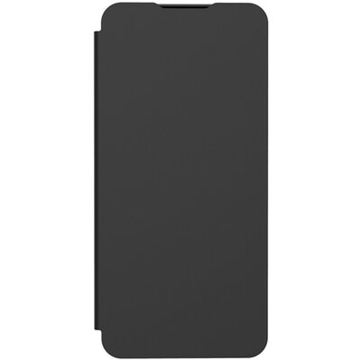 Telefontok álló (aktív flip, oldalra nyíló, bankkártya tartó), Fekete [Samsung Galaxy A21s (SM-A217F)]