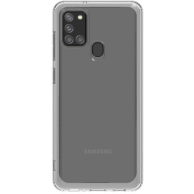 Szilikon hátlapvédő telefontok (közepesen ütésálló, légpárnás sarok) Átlátszó [Samsung Galaxy A21s (SM-A217F)]