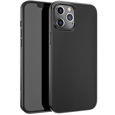 HOCO FASCINATION szilikon hátlapvédő telefontok (matt), Fekete [Apple iPhone 12 Pro Max]