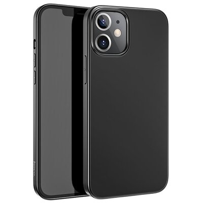 HOCO FASCINATION szilikon hátlapvédő telefontok (matt), Fekete [Apple iPhone 12 mini]