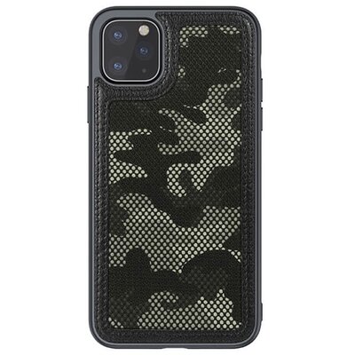 NILLKIN CAMO műanyag hátlapvédő telefontok (terep minta), Fekete [Apple iPhone 12 Pro Max]