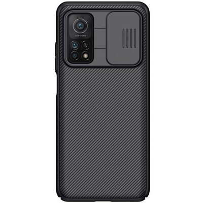 Nillkin Camshield szilikon hátlapvédő telefontok (közepesen ütésálló, műanyag hátlap, kamera védelem, csíkos), Fekete [Xiaomi Mi 10T 5G, Xiaomi Mi 10T Pro 5G]