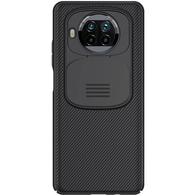 Nillkin Camshield szilikon hátlapvédő telefontok (közepesen ütésálló, műanyag hátlap, kamera védelem, csíkos), Fekete [Xiaomi Mi 10T Lite 5G]