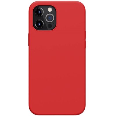 Nillkin Flex Pure PRO szilikon hátlapvédő telefontok (mágneses, gumírozott), Piros [Apple iPhone 12 Pro Max]