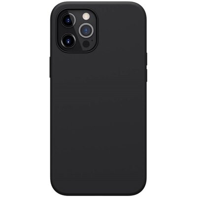 Nillkin Flex Pure PRO szilikon hátlapvédő telefontok (mágneses, gumírozott), Fekete [Apple iPhone 12 Pro Max]