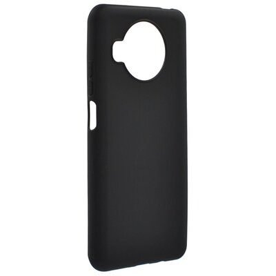 Szilikon hátlapvédő telefontok (matt), Fekete [Xiaomi Mi 10T Lite 5G]