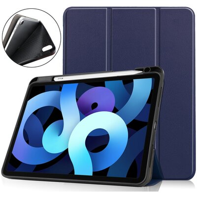 Apple iPad Air 4 2020 tablet védőtok toll tartóval,Kék