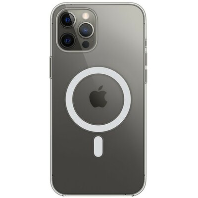Apple iPhone 12 Pro Max Szilikon Magsafe hátlapvédő telefontok, Átlátszó