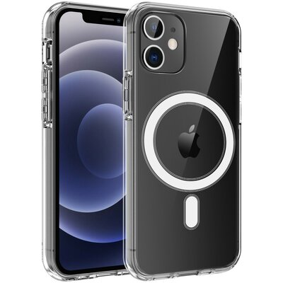 iPhone 12 Pro mágneses szilikon hátlapvédő telefontok, Átlátszó