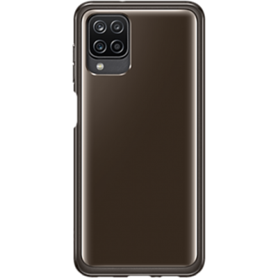 Samsung Galaxy A12 soft clear cover, Fekete