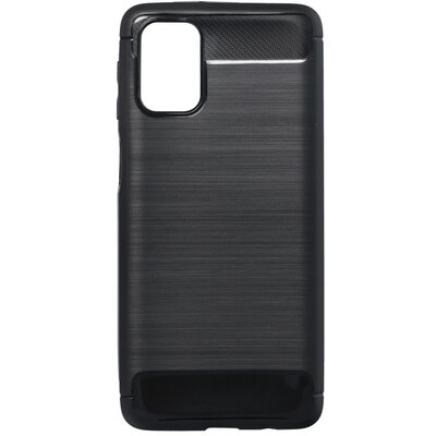 Forcell Carbon szilikon hátlapvédő telefontok, karbon mintás - Samsung Galaxy M31s, Fekete