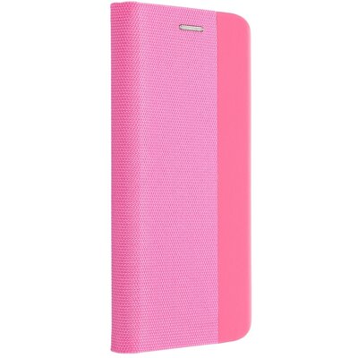 Sensitive dekoratív oldalra nyíló flip textil hatású telefontok bankkártyatartó zsebbel - Samsung Galaxy S20 FE / S20 FE 5G, Rózsaszín