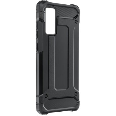FORCELL ARMOR szilikon + műanyag hibrid hátlapvédő telefontok - Samsung Galaxy S20 FE / S20 FE 5G, Fekete