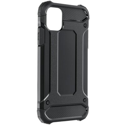 FORCELL ARMOR szilikon + műanyag hibrid hátlapvédő telefontok - iPhone 12 / 12 PRO, Fekete