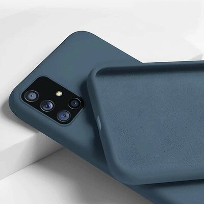 Prémium szilikon hátlapvédő telefontok - Samsung Galaxy A32 5G,kék