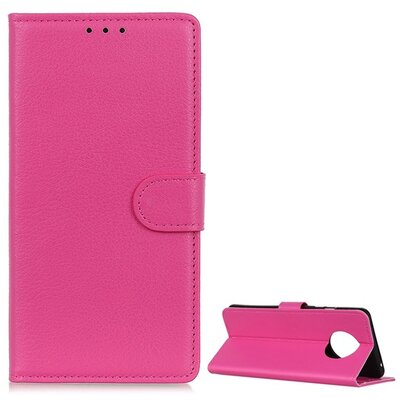 Telefontok álló, bőr hatású (Flip, oldalra nyíló, asztali tartó funkció), Rózsaszín [Huawei Mate 40 Pro]