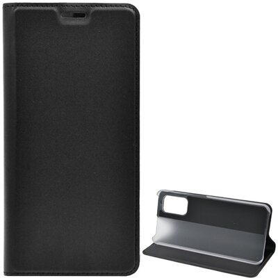 Telefontok álló, bőr hatású (Flip, oldalra nyíló, asztali tartó funkció), Fekete [Samsung Galaxy A32 5G (SM-A326)]
