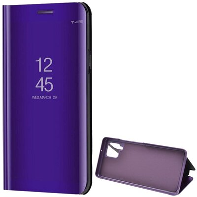 Telefontok álló (aktív flip, oldalra nyíló, asztali tartó funkció, tükrös felület, Mirror View Case), Lila [Samsung Galaxy A42 5G (SM-A425F)]