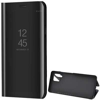 Telefontok álló (aktív flip, oldalra nyíló, asztali tartó funkció, tükrös felület, Mirror View Case), Fekete [Samsung Galaxy A42 5G (SM-A425F)]