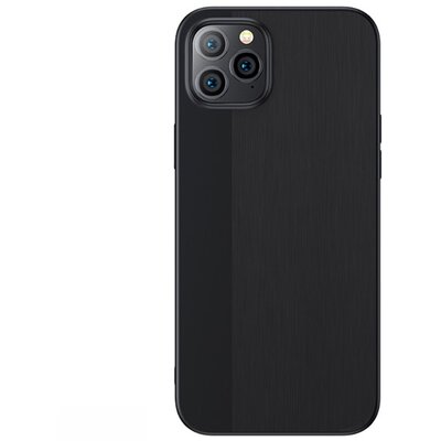 JOYROOM szilikon hátlapvédő telefontok (ultravékony, szálcsiszolt), Fekete [Apple iPhone 12 mini]