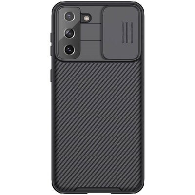 Nillkin Camshield Pro műanyag hátapvédő telefontok (szilikon keret, közepesen ütésálló, kamera védelem), Fekete [Samsung Galaxy S21+ Plus (SM-G996) 5G]