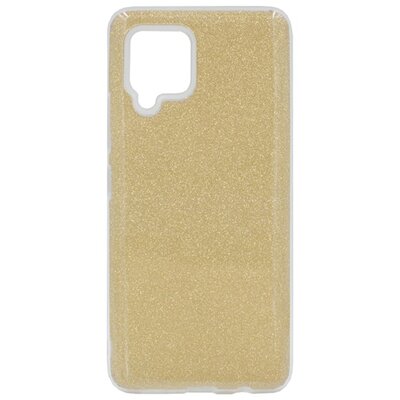Szilikon hátlapvédő telefontok (műanyag belső, csillogó hátlap), Arany [Samsung Galaxy A42 5G (SM-A425F)]