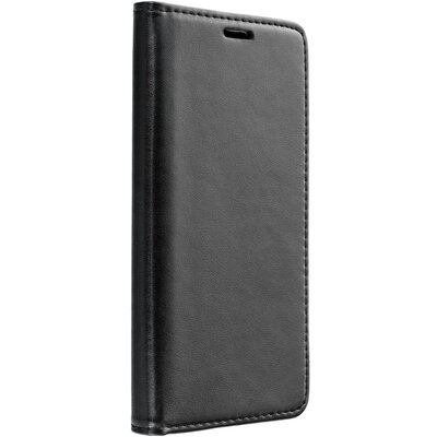 Flipes oldalra nyíló bőrhatású telefontok, mágneses flip zárás, bankkártya zseb - Samsung Galaxy S21+ Plus, Fekete
