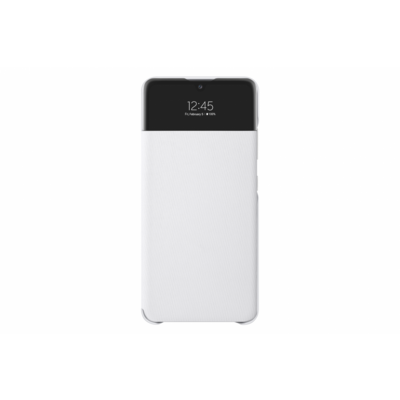 Samsung Galaxy A32 s-view wallet cover gyári flip telefontok, Fehér