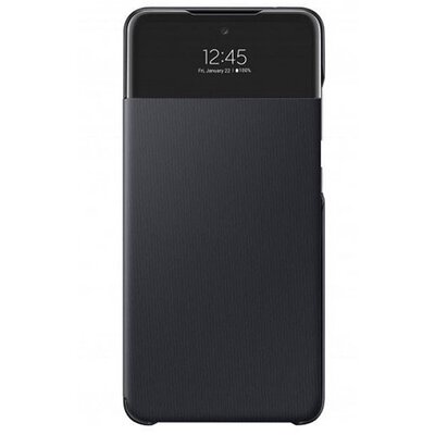 Samsung EF-EA325PBEGEU gyári telefontok álló (aktív flip, oldalra nyíló, hívószámkijelzés, okostok, smart View Cover), Fekete [Samsung Galaxy A32 4G (SM-A325)]