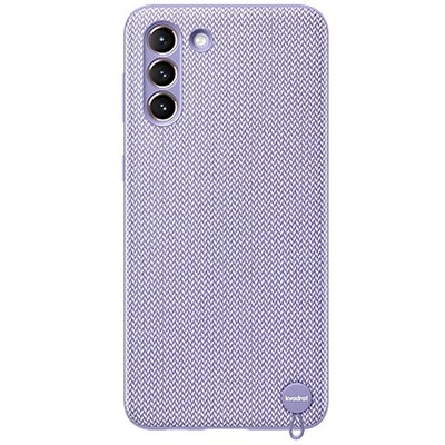 Samsung EF-XG996FVEG műanyag gyári hátlapvédő telefontok (kvadrát textil bevonat), Lila [Samsung Galaxy S21+ Plus (SM-G996) 5G]