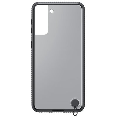 Samsung EF-GG996CBEG szilikon gyári hátlapvédő telefontok (átlátszó hátlap, ütésálló keret), Fekete [Samsung Galaxy S21+ Plus (SM-G996) 5G]