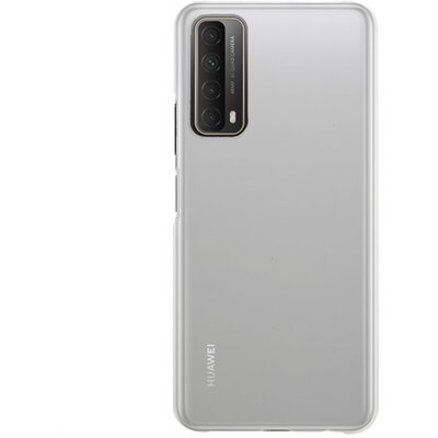 Műanyag hátlapvédő telefontok (gumírozott), Átlátszó [Huawei P Smart (2021)]