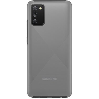Műanyag hátlapvédő telefontok (gumírozott), Átlátszó [Samsung Galaxy A02s (SM-A025F)]