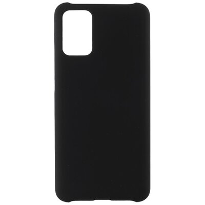 Műanyag hátlapvédő telefontok (gumírozott), Fekete [Samsung Galaxy A02s (SM-A025F)]